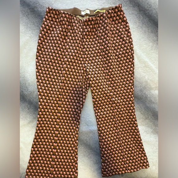 (B3) Maeve The Margot Brown Pink Anthropologie Free Kick-Flare Cropped Pants 1X - Picture 7 of 12